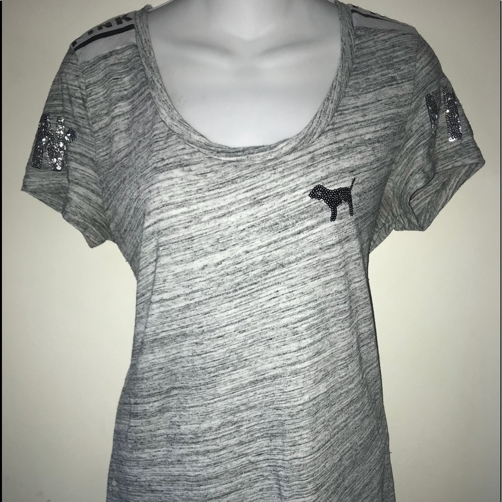 Victoria’s Secret pink size large bling tee large